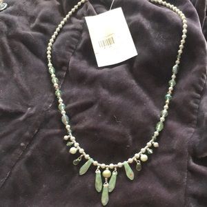 fresh water pearl/glass bead necklace